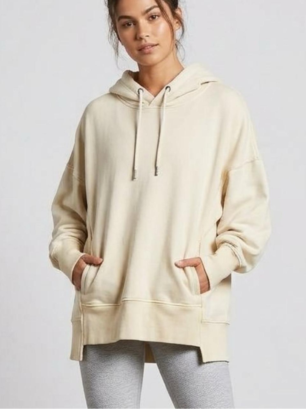 Free People FP Movement Sprint To The Finish Oversized Hoodie Yellow M
